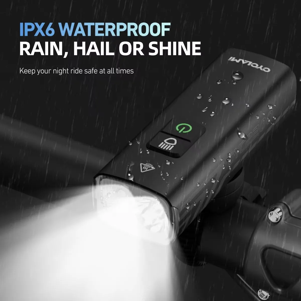 CYCLAMI دراجة دراجة ضوء BR1200 BR2000 سطوع عالية متعددة الوظائف الطريق الجبلية الدراجات أضواء أمامية السلامة