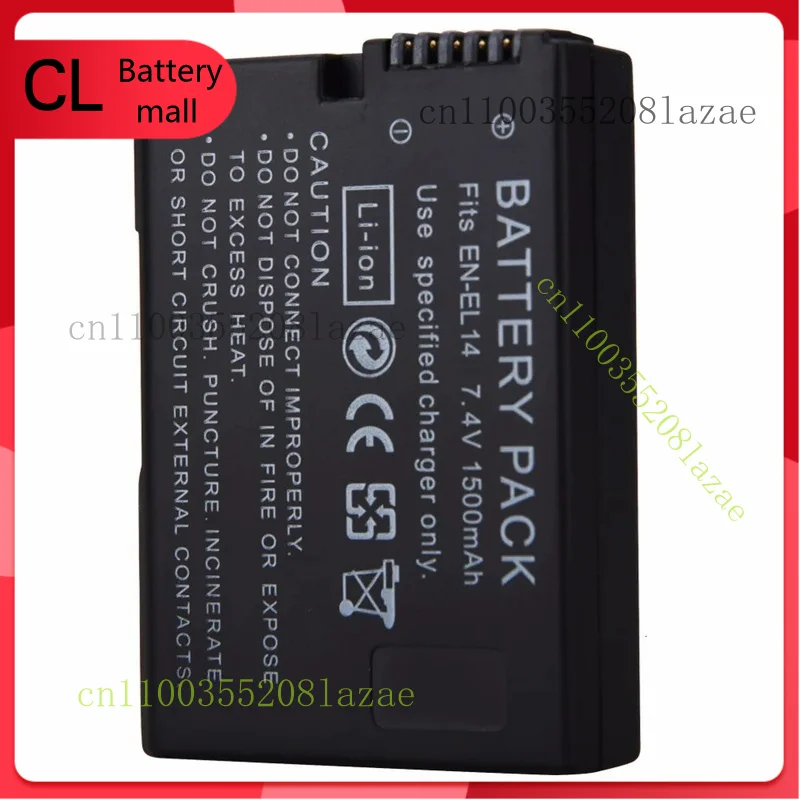 

1x Rechargeable Li-Ion Battery for Nikon ENEL14 EN-EL14a (27126) DSLR Camera
