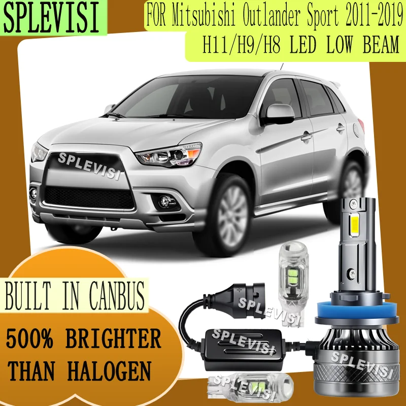 

500% Brighter Than Halogen CANBUS Ready LED Low Beam For Mitsubishi Outlander Sport 2011 2012 2013 2014 2015 2016 2017 2018 2019