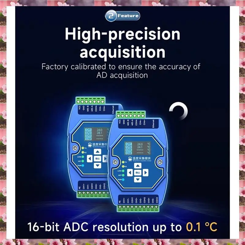 

Модуль измерения температуры 2025 года, 4-полосный PT100 RTD Modbus RS485, шлюз интерфейса Ethernet, сторожевой таймер DNS, промышленность, температура