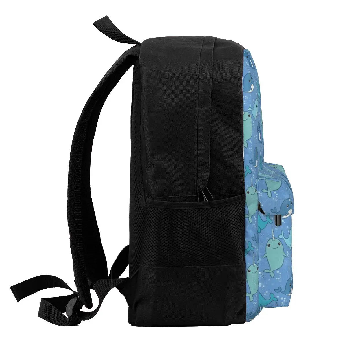 Narwal Muster Rucksäcke Jungen Mädchen Bücher tasche Kinder Schult aschen Cartoon Kinder Laptop Rucksack Umhängetasche große Kapazität