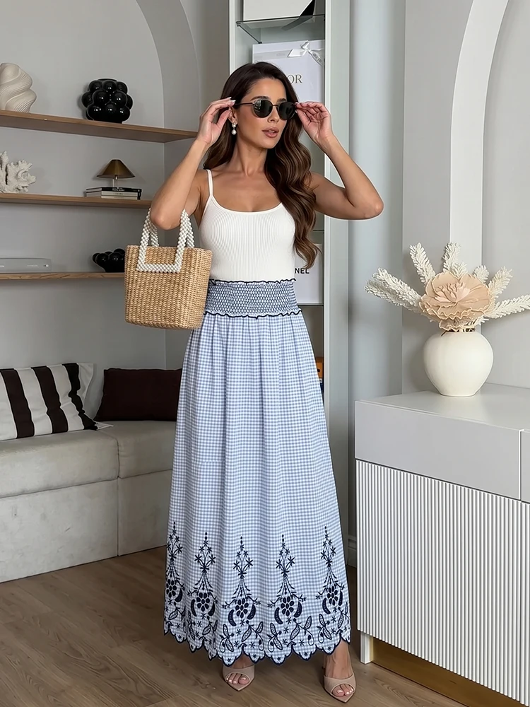 HH French Style Red Striped Halter Tank Top Women's Bow Tie Collar Irregular Ruffle Hem Blouse Summer Picnic Resort Outfit