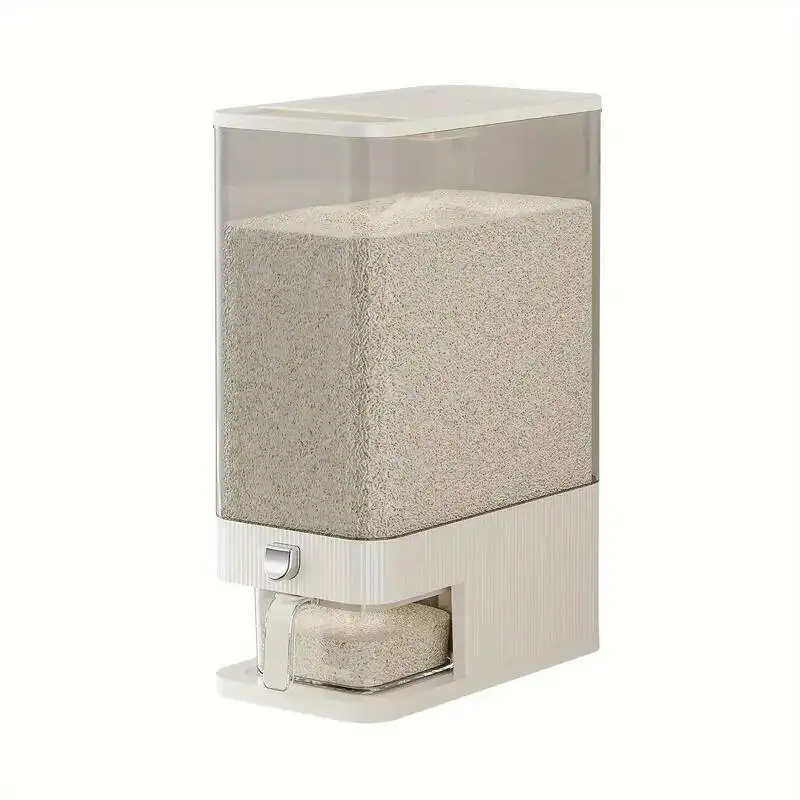 حاوية واحدة لحبوب الأرز، حاوية تخزين الحبوب ذات سعة كبيرة، دلو أرز منزلي قابل لإعادة الاستخدام مع الآفات والمو