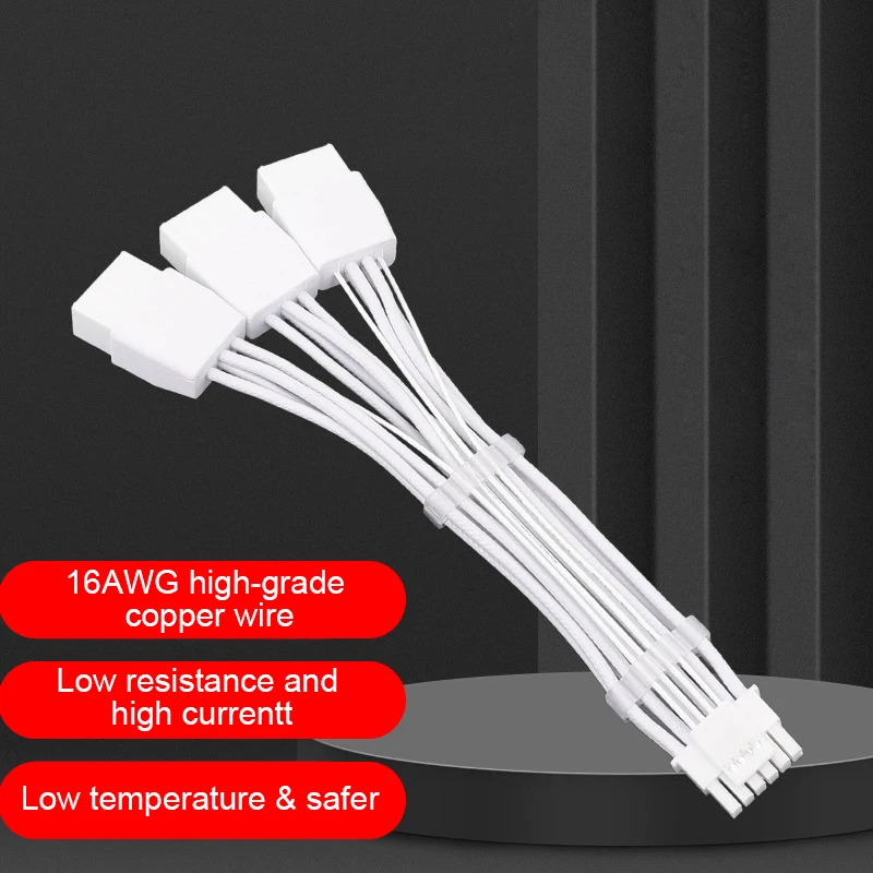 

RGEEK 12VHPWR 3*8PIN до 16PIN (12 + 4Pin) Кабель видеокарты Удлинительный кабель графического процессора, совместимый старый блок питания с новым графическим процессором