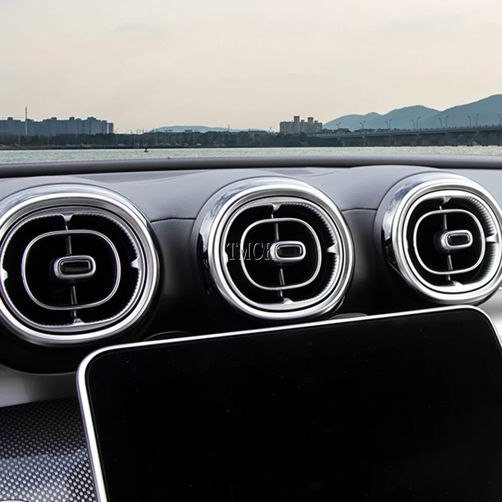 For Mercedes Benz C Class W206 AMG C43 C200 220 C260 C300 2022-2026 Car Central Air Condition Outlet Turbo Knob Patch Trim Cover