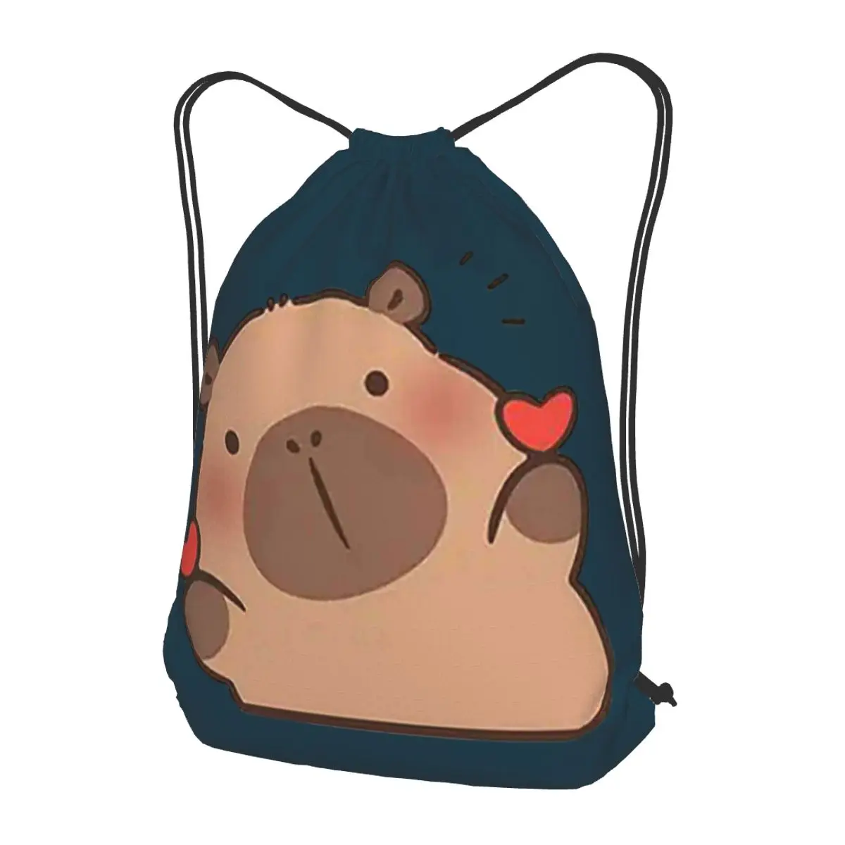 Cute Capybara Be Cappy Backpacks Fashion Drawstring Bags Shoes Bag Book Bags for Travel School