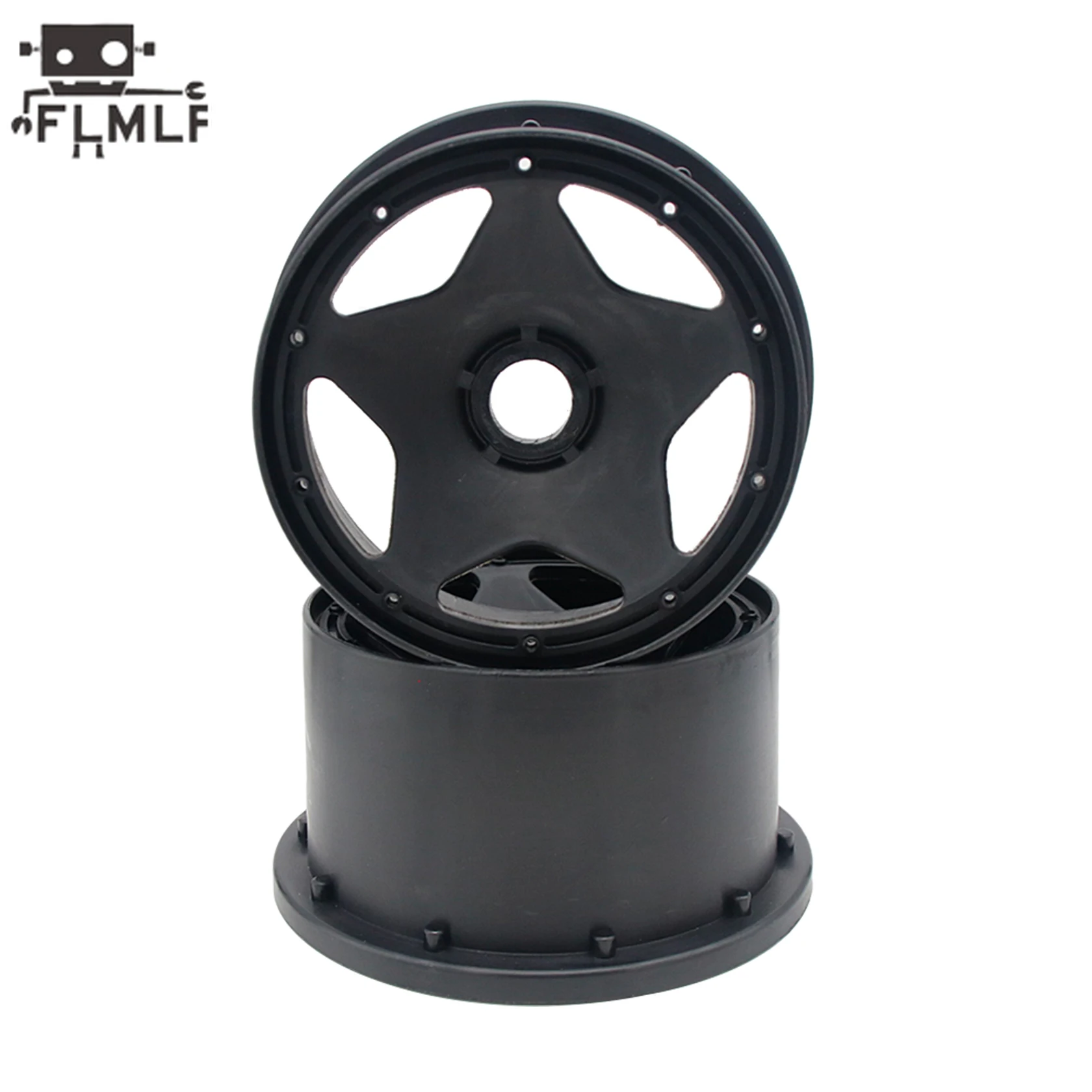 Kit de cubo de roda dianteira ou traseira de cinco estrelas de plástico para carro Rc para peças de caminhão 1/5 HPI ROFUN BAHA ROVAN KM BAJA 5B SS