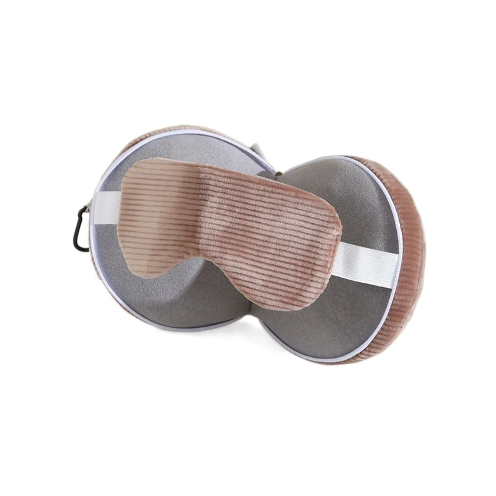 

Foldable 2 in 1 Eye Mask Pillow Soft with Storage Hook Neck Headrest Neck Support Elastic Band Travel Folding Pillow Airplane