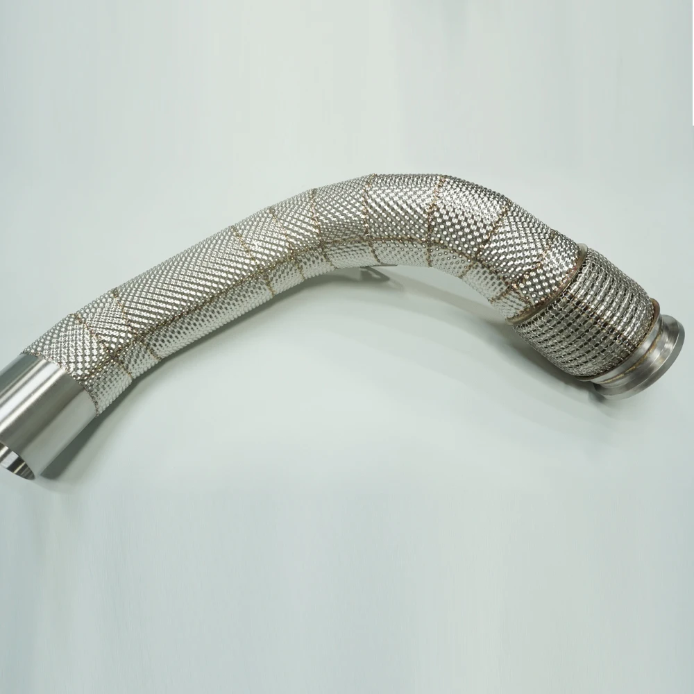 2018-2021 for M5 F90 S63 4.4T Heat Shield Exhaust Downpipe Three Way Catalytic Converter 304 Stainless Steel New Condition