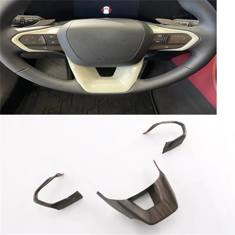 

For Lexus NX 250 350 350h 2022+ Interior Accessories Carbon Fiber Grain ABS Car Steering Wheel Frame Cover Sticker