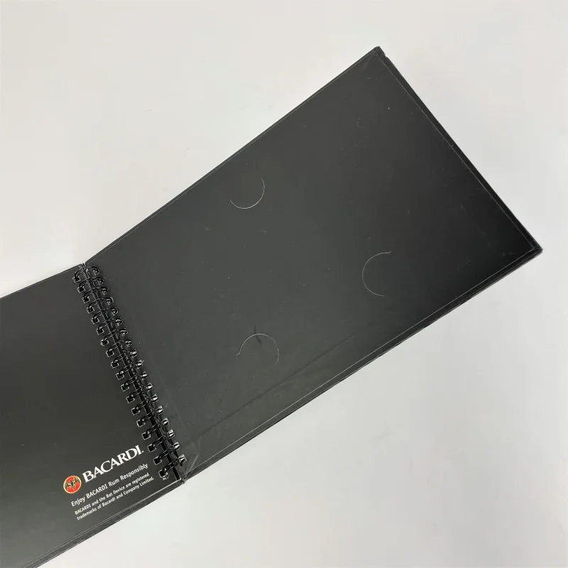 50 0.Zhang.Custom.32 pages 16.6*24.4cm hard cover wiro-o binding branding product brochure printing with cd insert slot printing