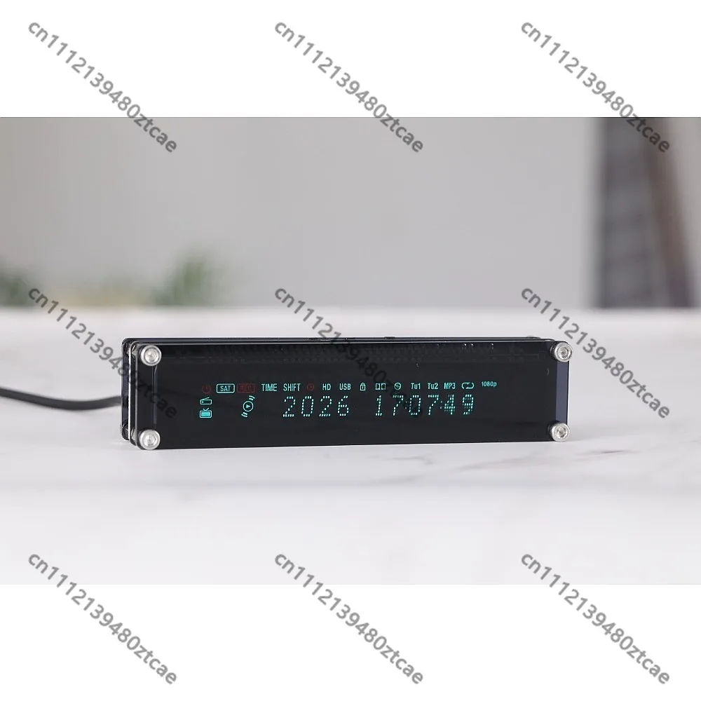 Retro VFD Digital Desk Clock Luminous Dual Alarm Room Temperature Smart Electronic Clock