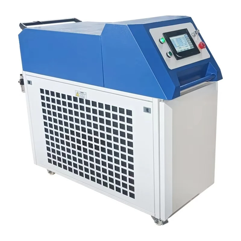 Mesin Pembersih Mini Portabel 3kw 3000w Kabel Serat 20m Penghilang Cat Debu Minyak Karat Peralatan Industri