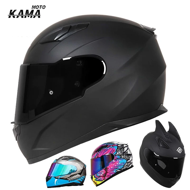 

For FASEED Motorcycle Helmets Cat Ear Capacete Moto Helmets Flip Up Moto Personality Full Face Motorbike Motocross Helmet