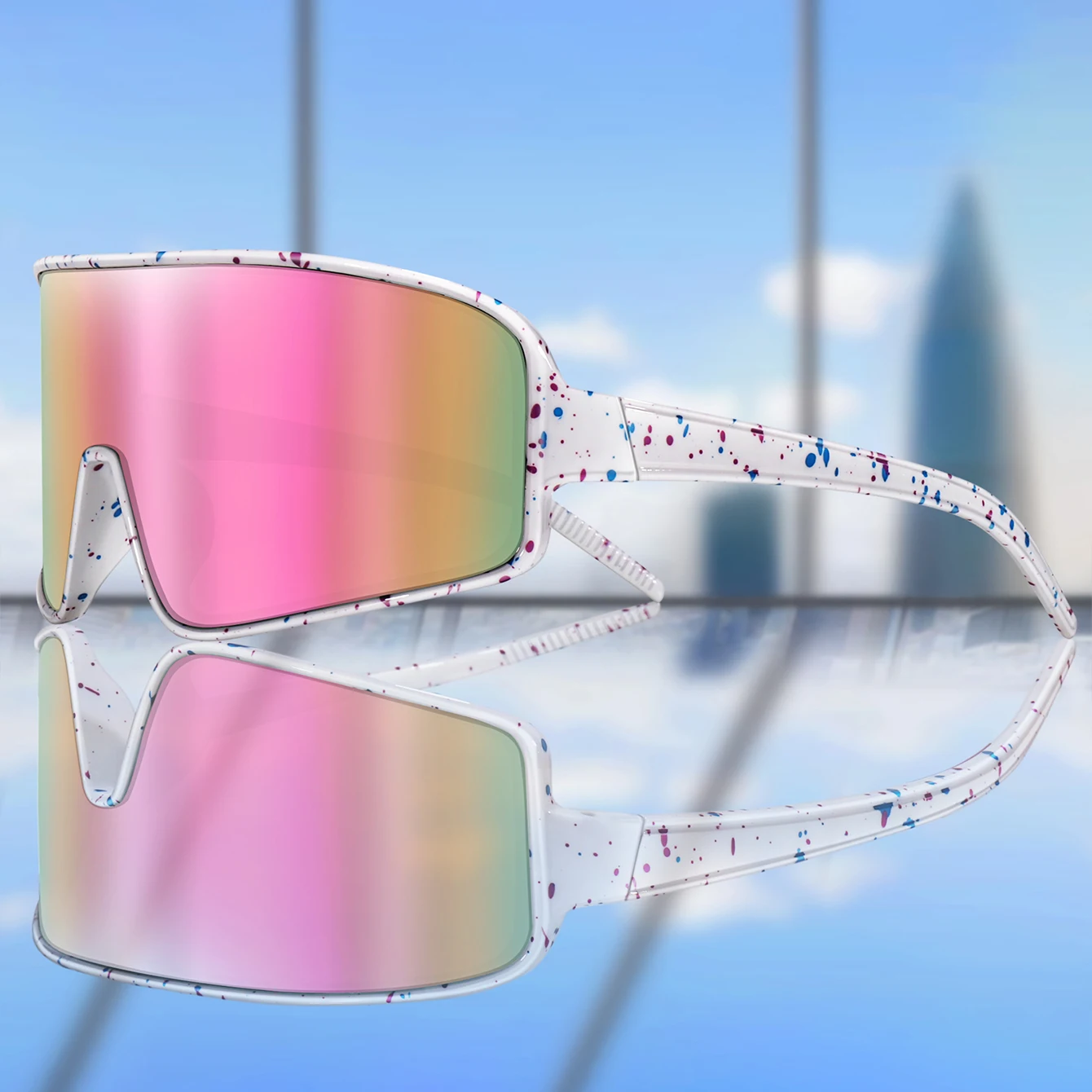 في الهواء الطلق نظارات شمسية كاجوال عدسة كبيرة يندبروف الرياضة الدراجة الرجال النساء الدراجات القيادة التخييم دراجة الجبلية للجنسين نظارات UV400