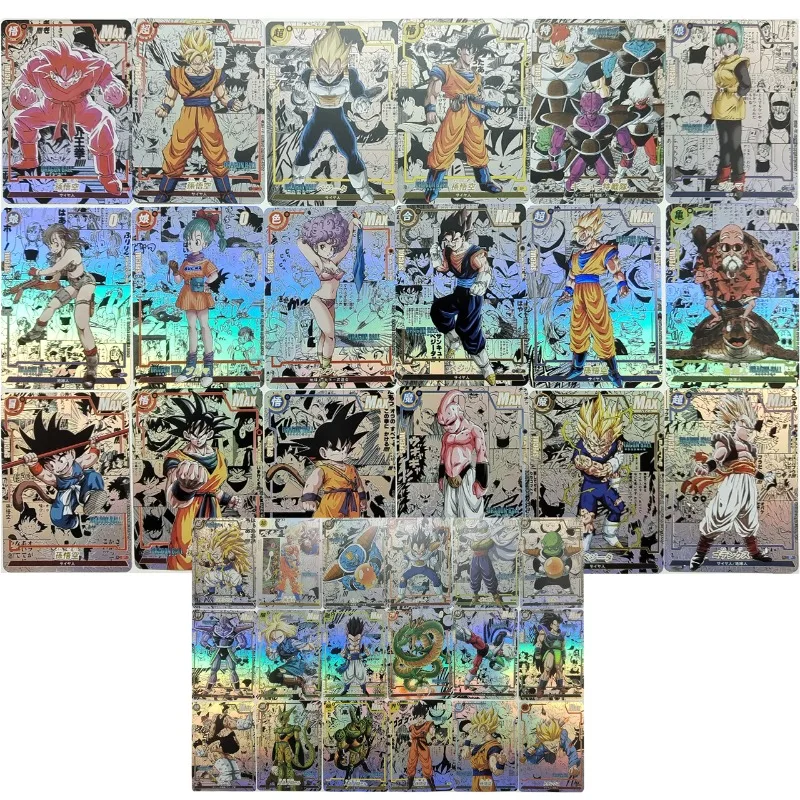 

Issue 1-4 Dragon Ball TCG Comic DIY Folding Flash Cards Anime Relief Craft Son Goku Vegeta Frieza Trunks Game Collection Cards