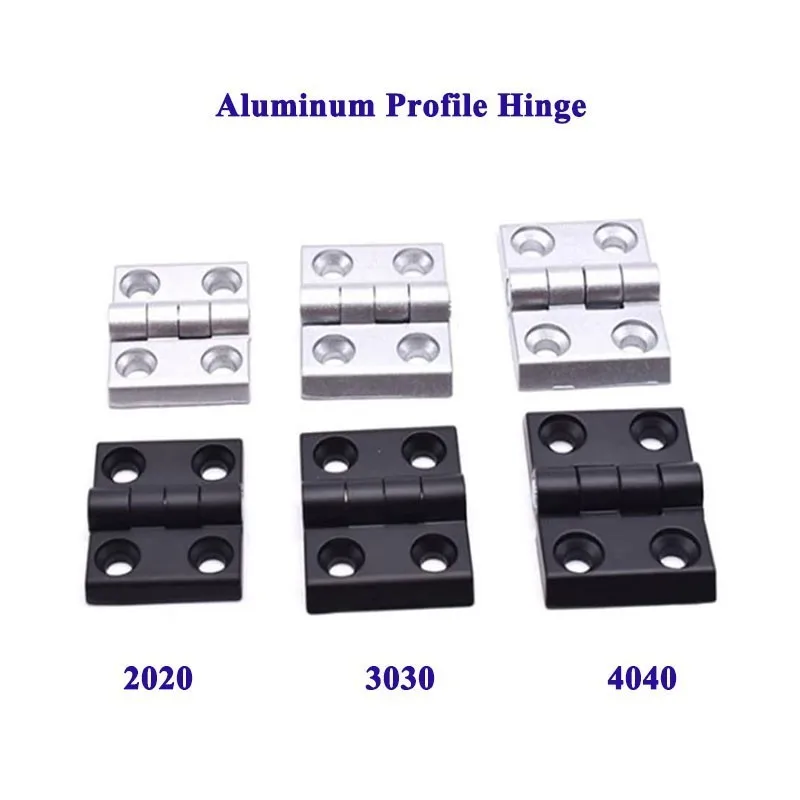 4Pcs/lot 2020 3030 4040 Aluminum Profile Hinge for 2020 3030 4040 EU Standard Extrusion Connector Zinc Alloy Door Accessories 3D