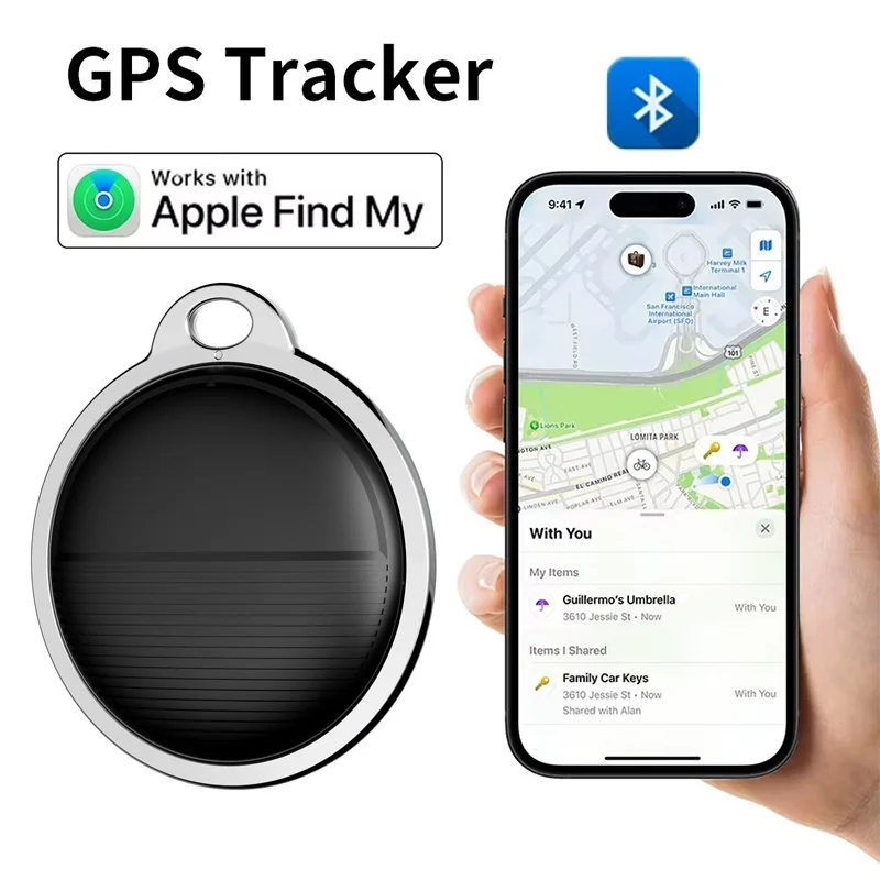 

Mini Global GPS Tracker Smart Tag Compatible with iOS Find My App Key Finder Car Dog Pets Anti-lost Alarm Locator Tag For iPhone