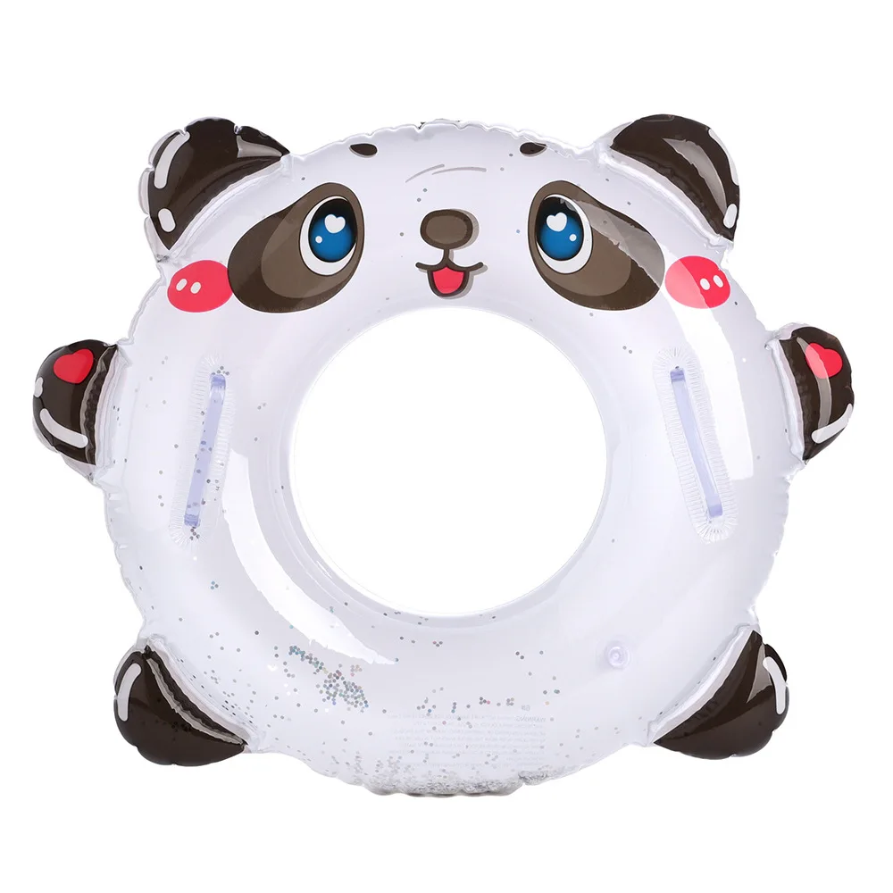 Panda-Anéis de natação flutuador inflável, brinquedos portáteis de água para meninos e meninas, suprimentos para festas de praia ao ar livre