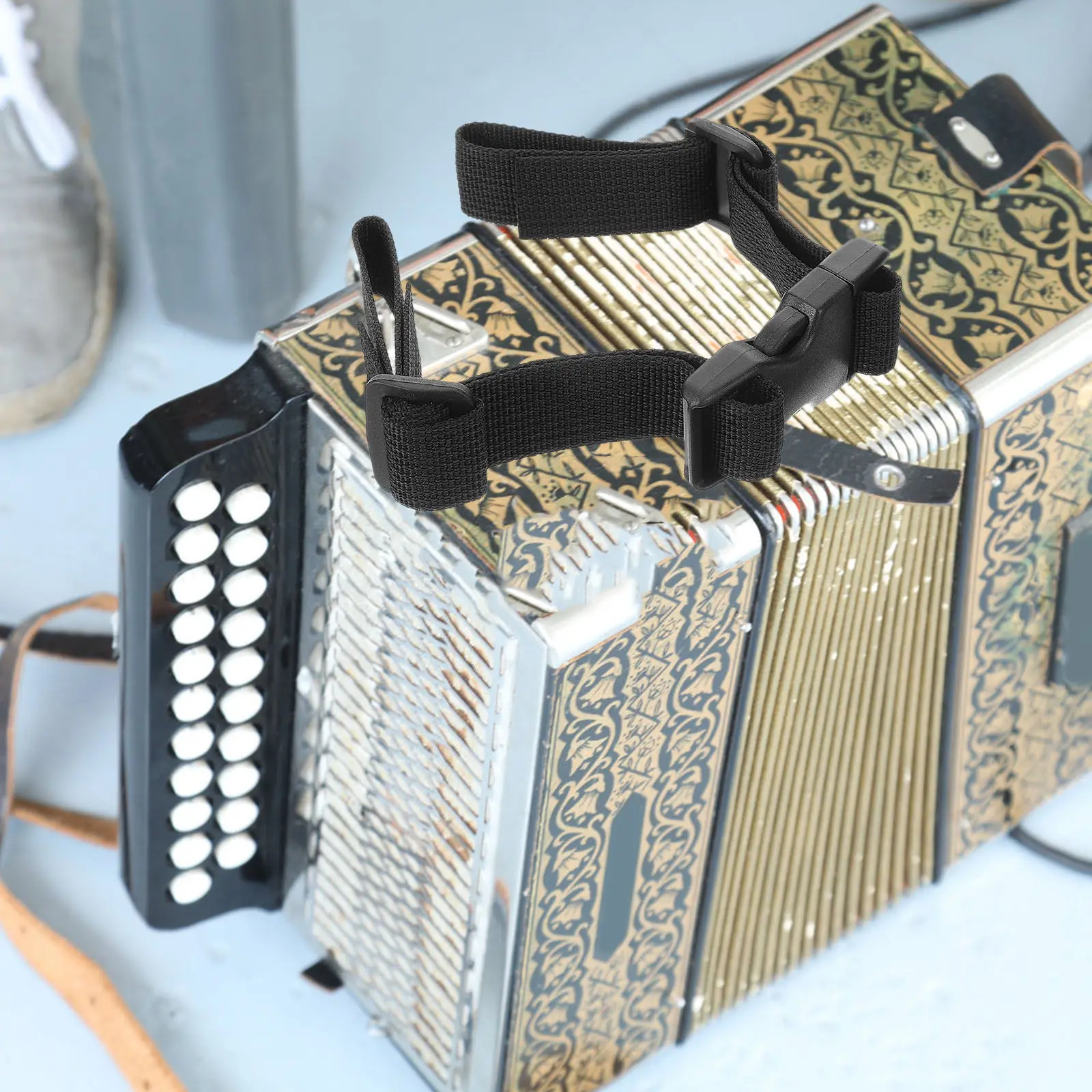 2Pcs Anti-Slip Chest Strap Adjustable Accordion Instrument Backpack Strap Efficient Load Distribution Fatigue Relief