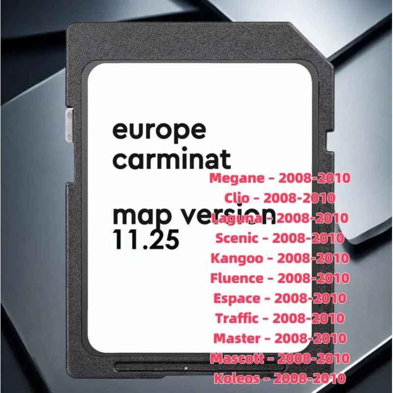 Carminat TomTom Non Live 11.25 SD card Europe 2024 for Megane Clio Laguna Scenic Kangoo Traffic Master 2008