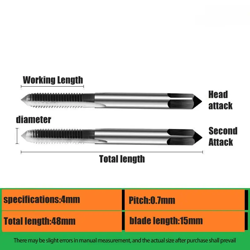 Metric Thread Taps HSS Metric Taps For DIY Projects Professional And DIY Use Versatile Sizes Convenient Usage For Auto Repair