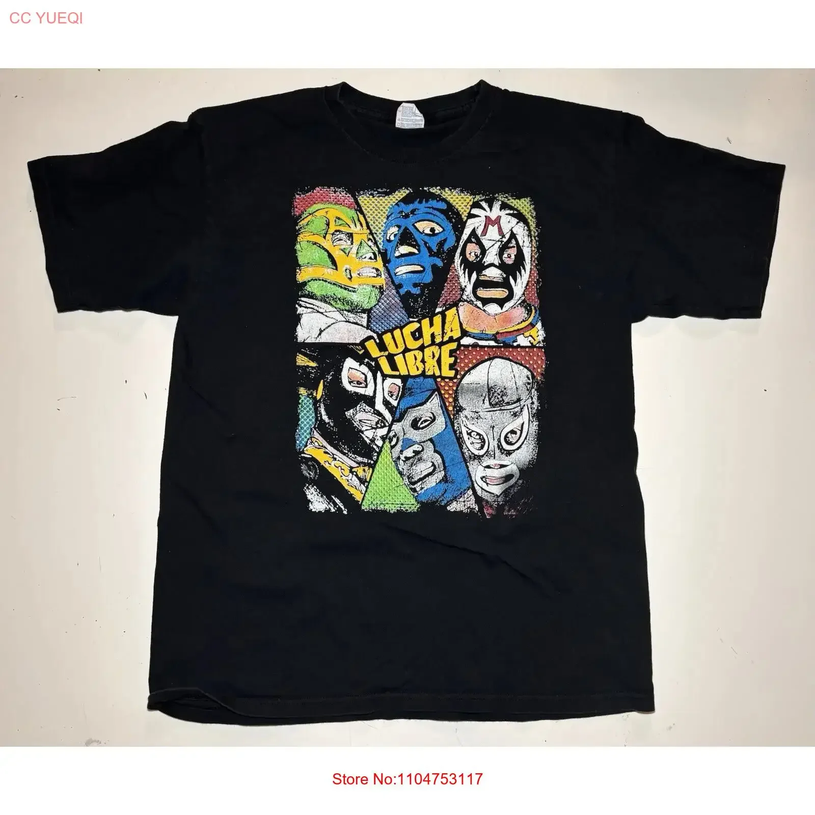 Vtg Y2K LuchaLibre Mexican Wrestling T Shirt Freestyle Men s L Fits M vintage Washed Top For Everyday Wear Casual Stylish