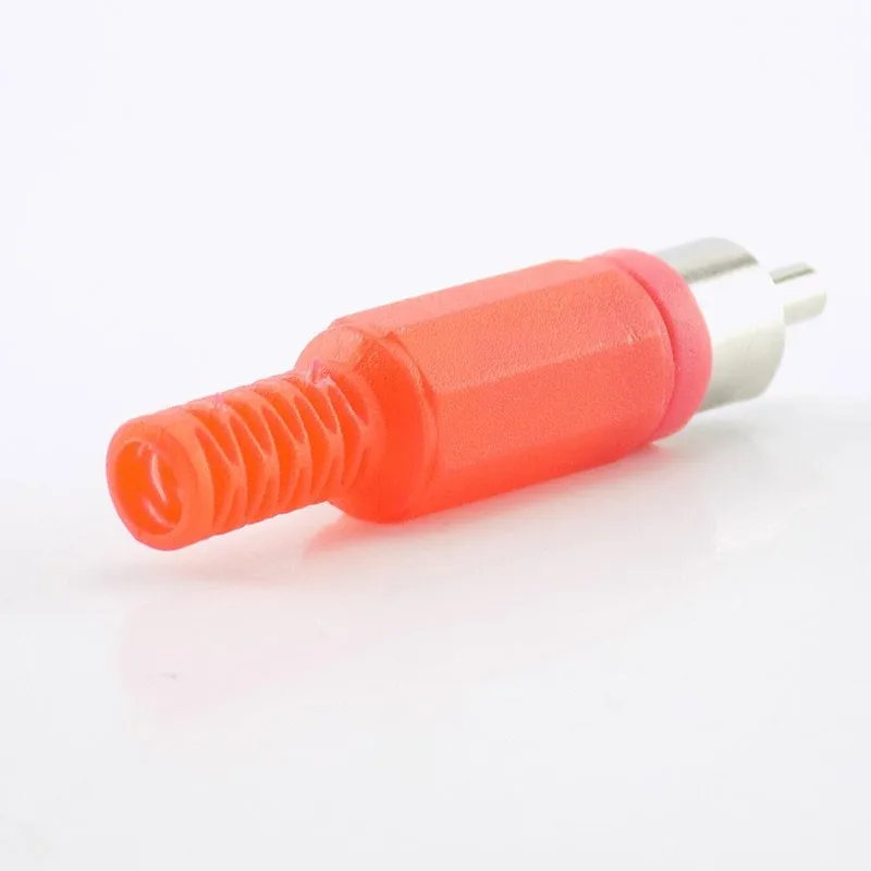 أسود أحمر RCA البلاستيك ذكر وصلة مرفاع محول لحام الصوت والفيديو التوصيل مقبض ستيريو المقابس قناة أداة صناعية مزدوجة DIY بها بنفسك