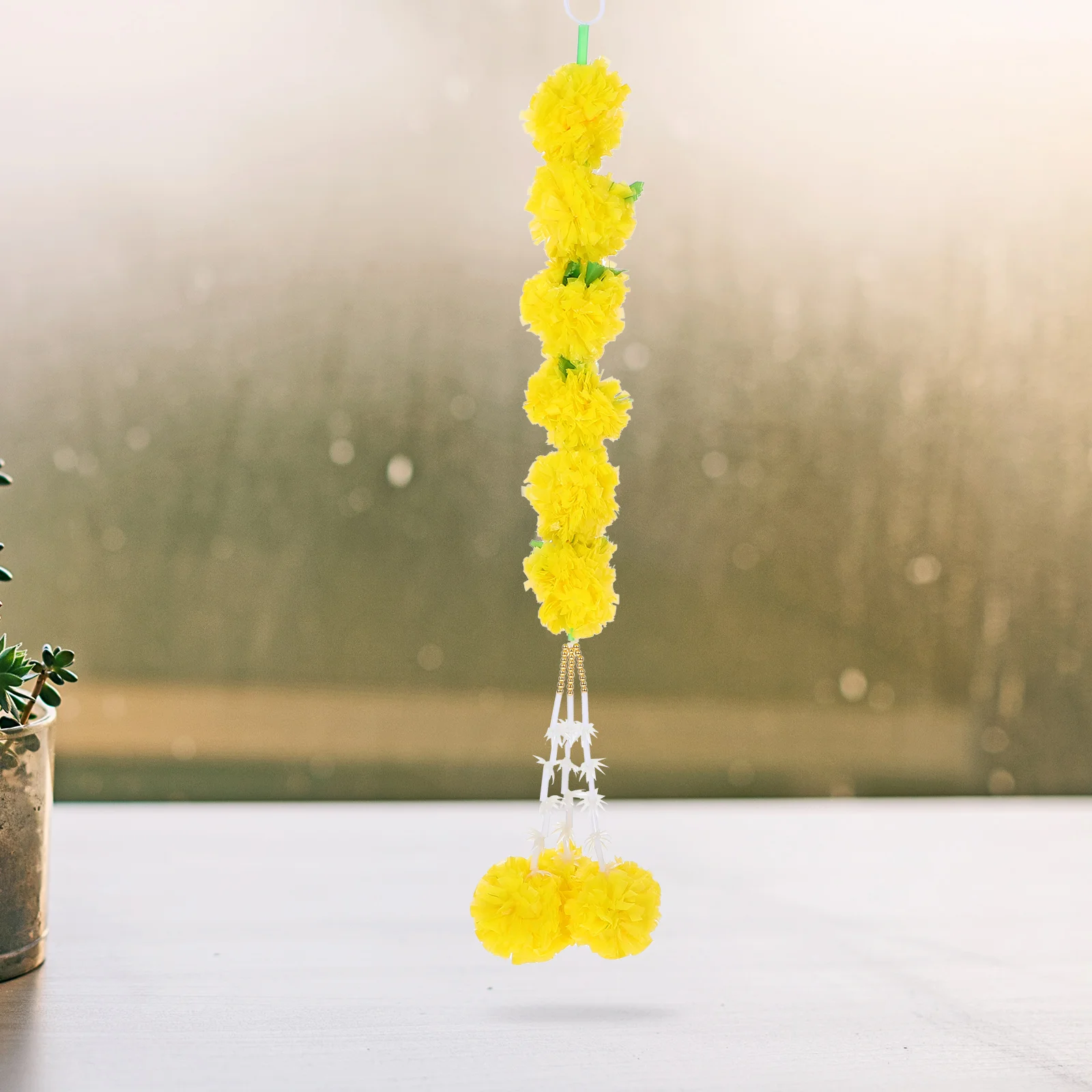 

Chrysanthemum Strip Decoration Marigold Wreath Flowers Artificial Plastic Garlands for Home