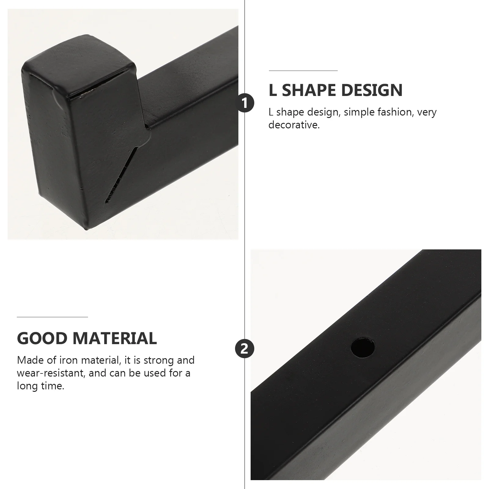 

2Pcs Wall Brackets Thick Heavy Duty Metal Shelf Brackets Stable Support for Floating Shelves Bookshelf Wall Shelf Support