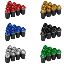 Topteng 10x Aluminum M5x16mm Motorcycle Screen Bolts & Rubber Well Nuts For Honda