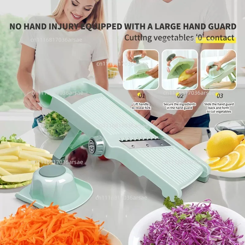 Multi-function Vegetable Slicer Household Fruit And Vegetable Cutter Manual Adjustable Knob Lemon Potato Grater Kitchen Gadgets