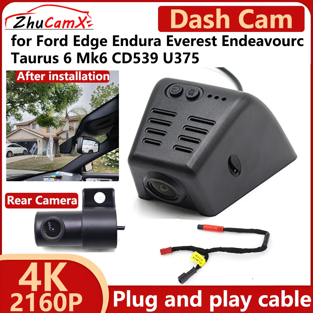 

ZhuCamX for Ford Edge Endura Everest Endeavourc Taurus 6 Mk6 CD539 U375 4K 2160P Car DVR Dash Cam Camera Night Vision Recorder