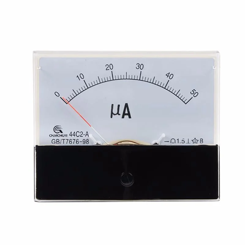 

Аналоговый панельный амперметр постоянного тока 44C2 μA, 50 мкА, 100 мкА, 200 мкА, 300 мка, 500 мкА, тип указателя, амперметр постоянного тока 44C2-A, механический измерительный амперметр