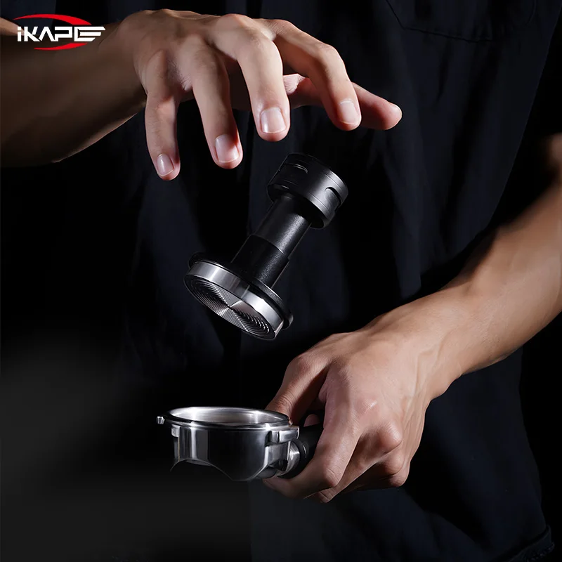 

Темпер для эспрессо IKAPE, ударный темпер для кофе, темпер на основе 100% нержавеющей стали с калиброванной пружиной, аксессуары для кофе