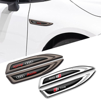 2pcs Car Styling 3D Metal Side FenderBody Decor Stickers For Audi A3 8P S3 8V A4 B8 B6 B7 A6 C6 C5 C7 A5 Q3 Q5 Q7 TT A1 A2 SLINE