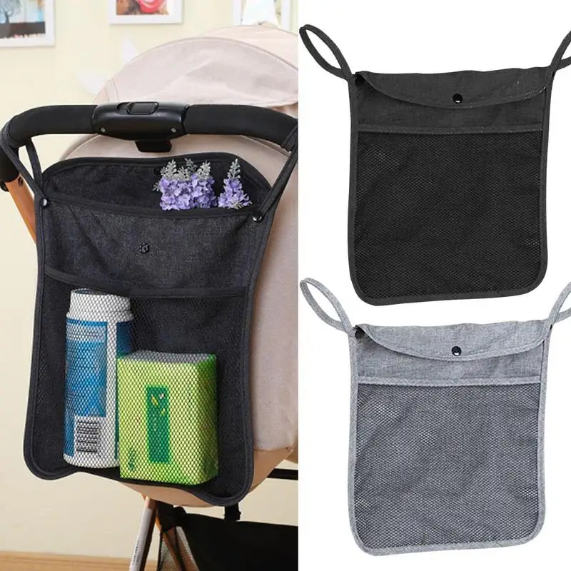 Doppel Schicht Baby Kinderwagen Hängen Tasche Net Tasche Baby Regenschirm Tasche Universal Baby Kinderwagen Lagerung Tasche Baby Flasche Wasser Tasse Tasche