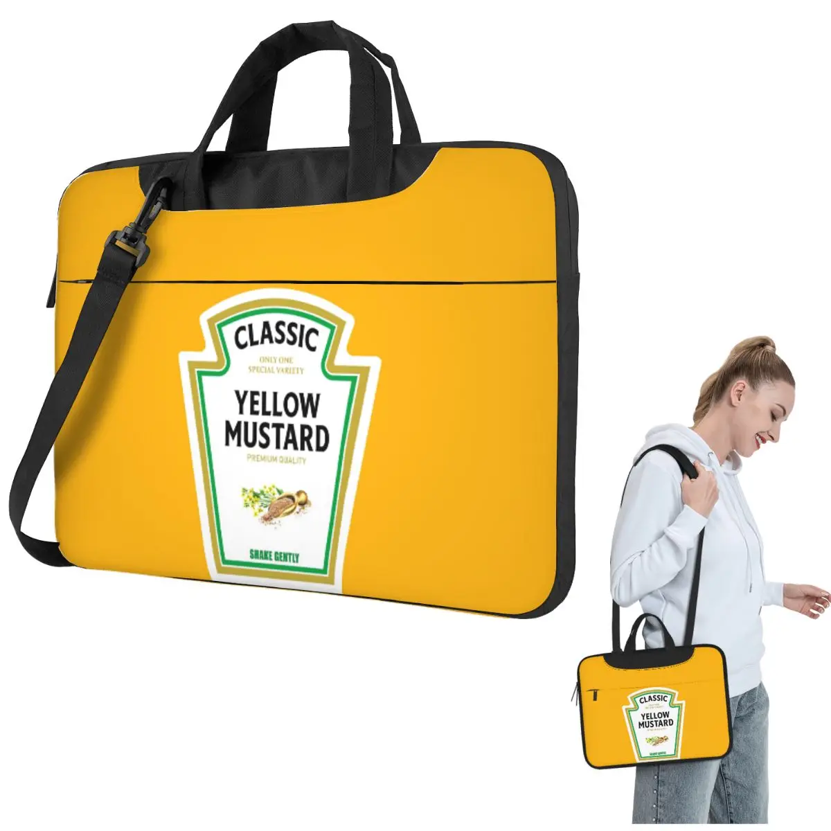 

Сумка для ноутбука Mustard Mayo Ketchup через плечо, сумка для компьютера 13, 14, 15,6 дюймов, чехол для ноутбука Lenovo