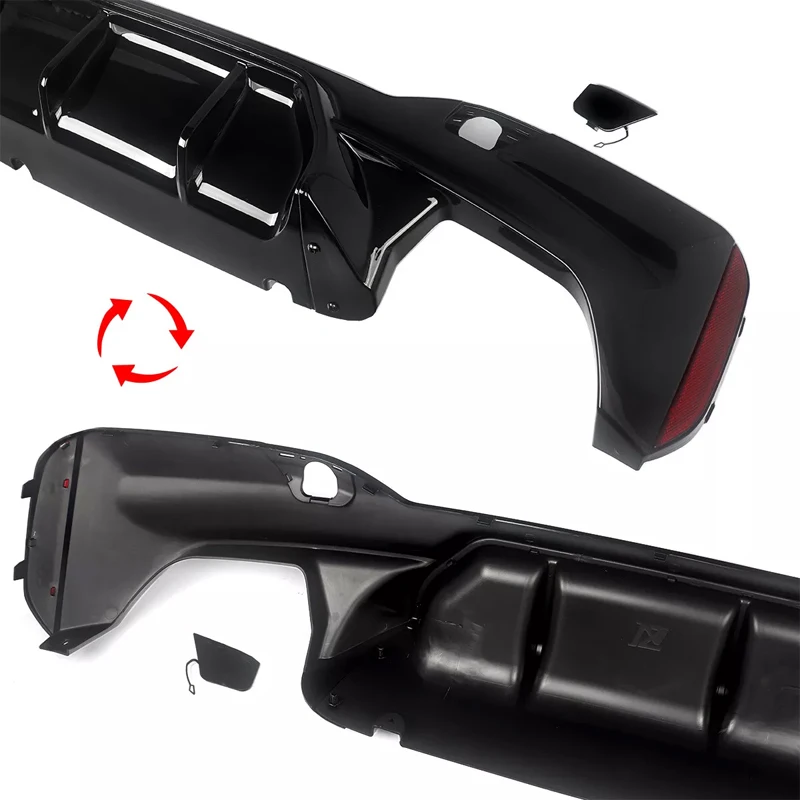 Gloss Black M5 Style Rear Bumper Diffuser For 2017-2021 BMW 5 Series G30 G31 Rear Lip body kit Spoiler Auto Parts Accessories view 2