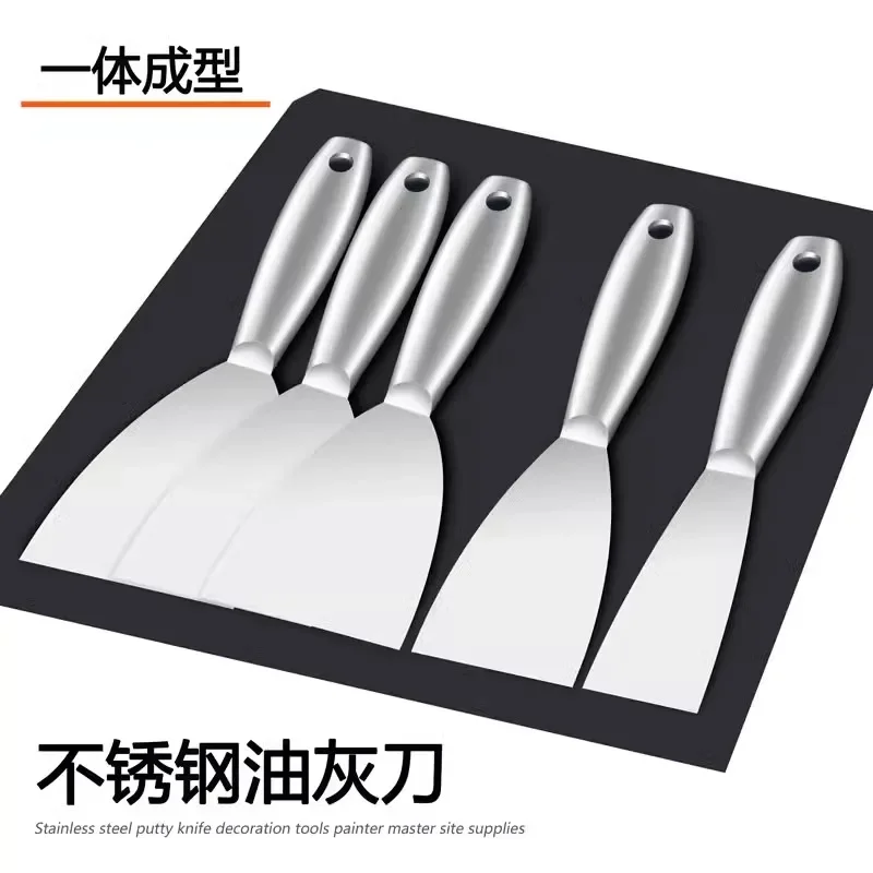 Stainless steel integrated putty  thick and thin elastic mud  cleaning knife putty scraper scraping diatomaceous earth