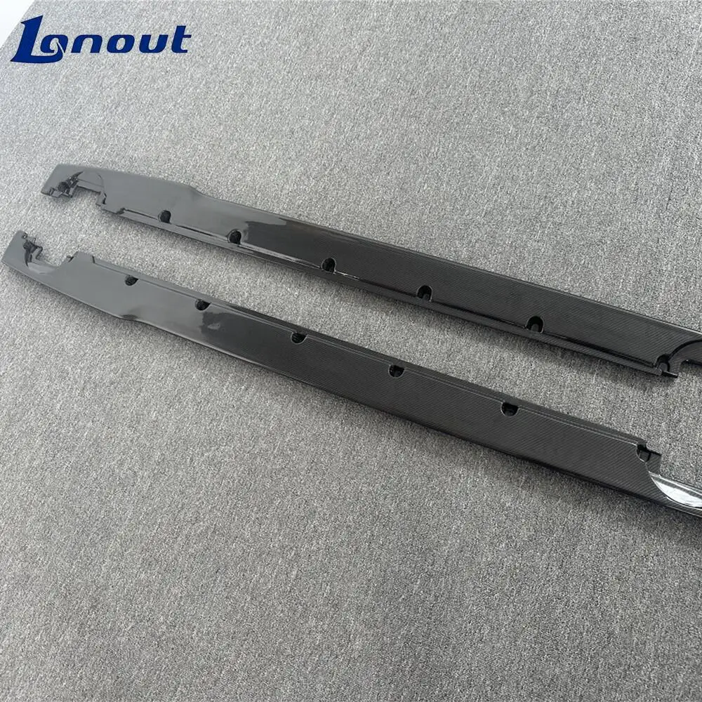 W12 Durable Design Carbon Fiber Side Skirts Suitable for Bentley Continental GT 2015-17 Retrofit