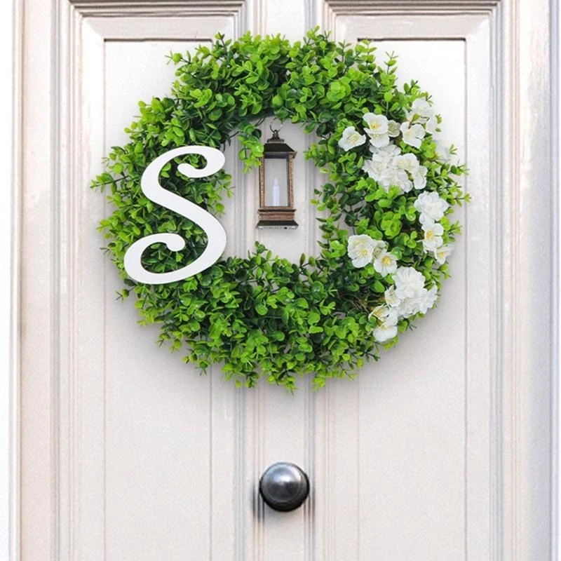 

Modern Silk Plant Wreath for Couple and Adults Charm Display Ornaments 15UB