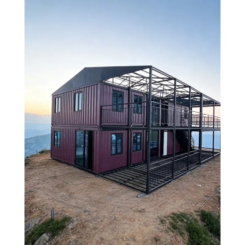 Expandable Container House 40ft 2-4 Bedroom Prefab Villa Luxury Foldable Mobile Home with Bathroom Waterproof Steel for Hotel