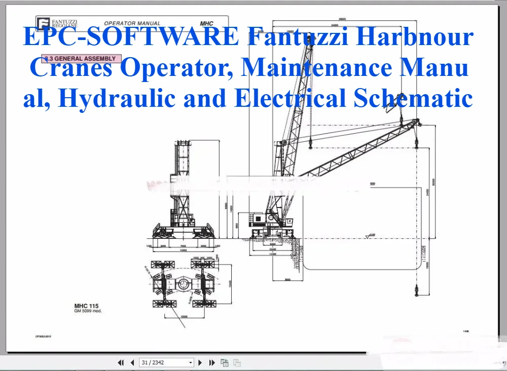 

EPC-SOFTWARE Оператор кранов Fantuzzi Harbnour, руководство по техническому обслуживанию, схема гидравлической и электрической схемы