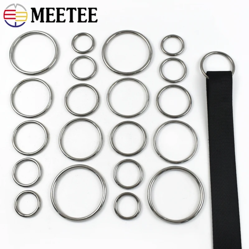 

2/5Pcs 15-100mm Stainless Steel O Ring Buckles Bag Strap Seamless Rings Clasp Webbing Connection Buckle Hardware Accessories