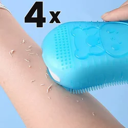 Silicone Body Scrubber Shower Bath Brush Exfoliating Scrub Sponge Bubble Bath Brushes Massager Skin Cleaning Bathroom Accessory
