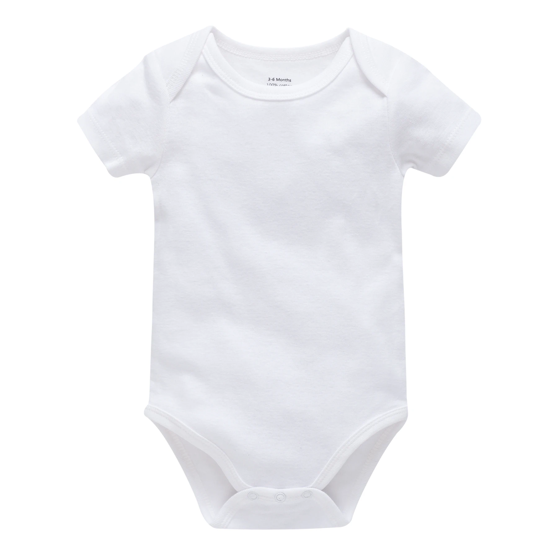 3Pcs/Lot Newborn Baby Bodysuits Solid White Cotton Short Sleeve Onesies Infant Basic Rompers Jumpsuits Baby Clothes 0-24M