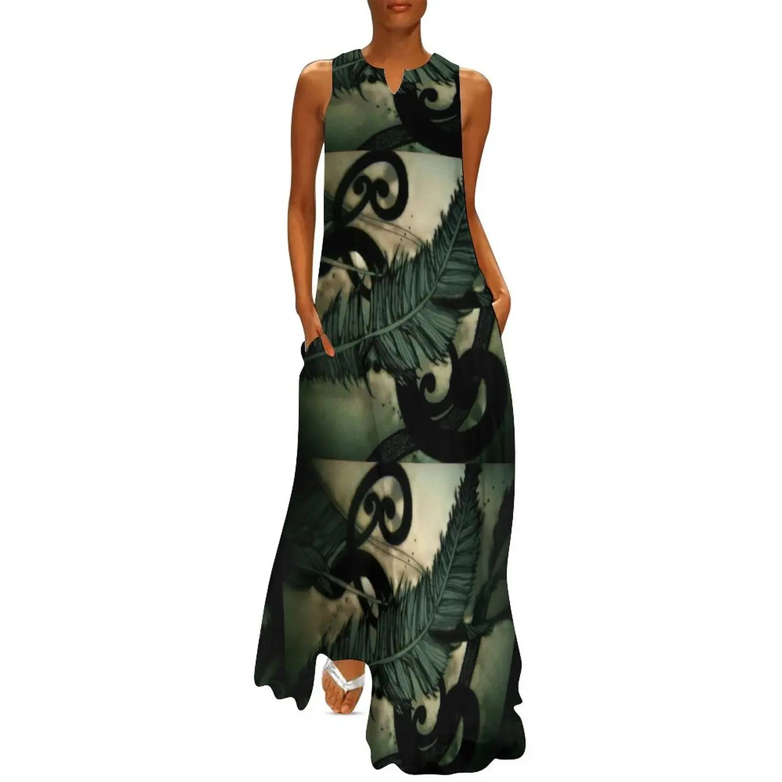 

KELKIRK ST. pania feather Long Dress women's evening dresses Bride dresses woman dress loose women's dress