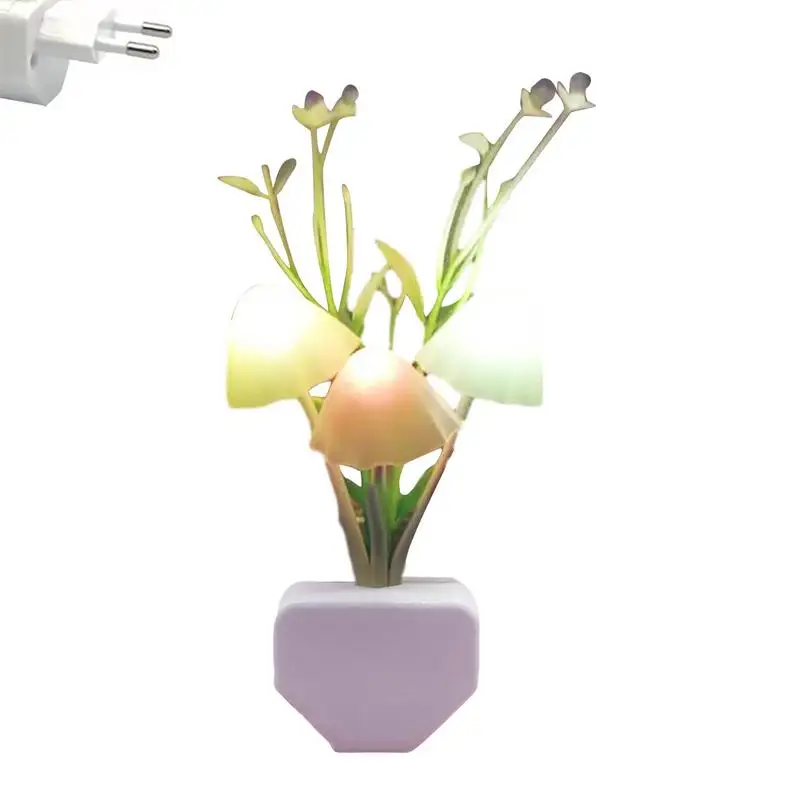 LED Mushroom Light EU/US Plug induzione Dream Color Light Sensor Super Power Saving 0.1W Light Sensing Control specifiche