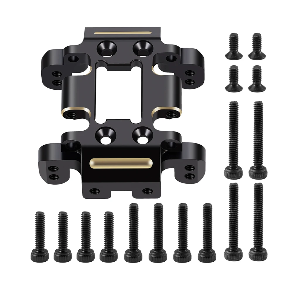 MIBIDAO Mosiężna Płyta Ochronna Podwozia Skrzyni Biegów z Obciążnikiem do Redcat Ascent 1/18 Crawler Części Zamienne Tuningowe